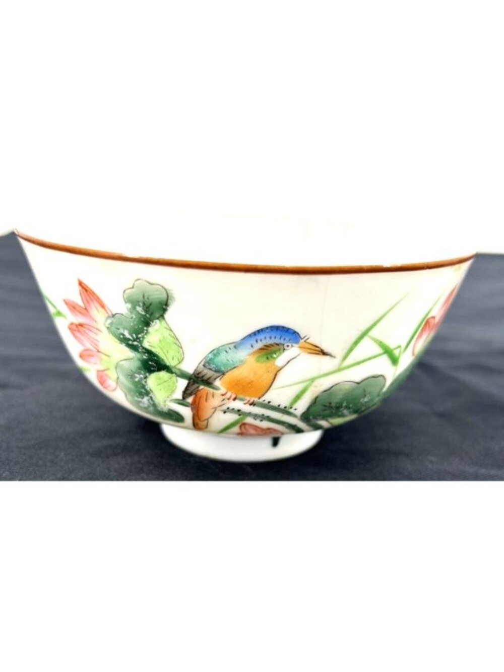 Kutani Bowls Porcelain Floral Rice Soup Hand Painted 4.5" Lot of 2 Vintage - Picture 2 of 9